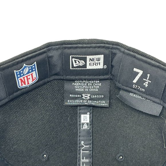 New Era‎ 59Fifty Arizona Cardinals NFL Black Fitted Hat Cap 7 1/4 - Picture 6 of 6